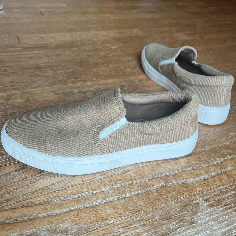 Cord slip on shoes size 7